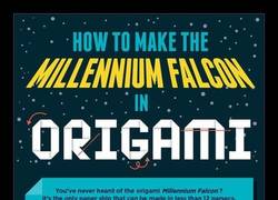 Enlace a Te explicamos cómo construir el Halcón Milenario con papel