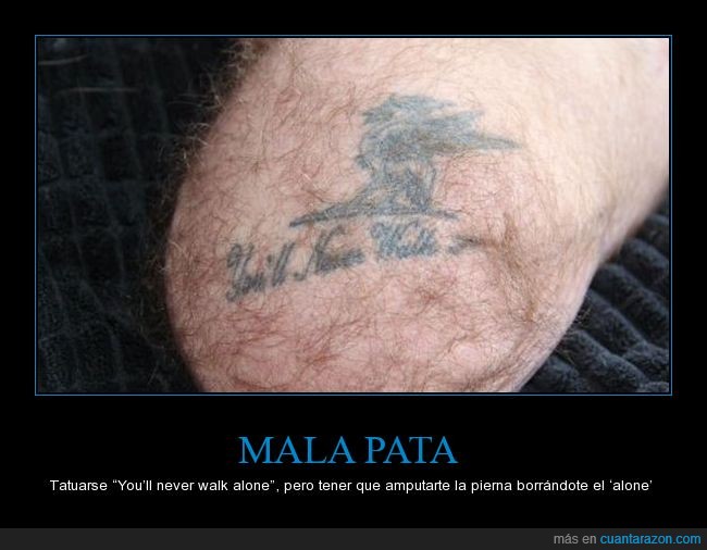 pierna,you'll never walk alone,muñón,tatuaje