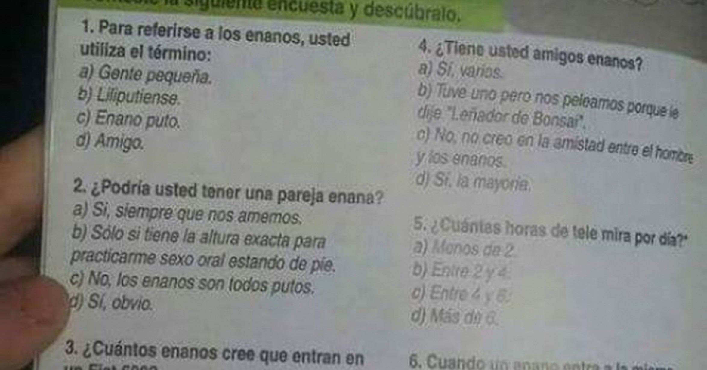 Discriminas tú a los enanos?