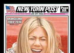 Enlace a La portada del New York Post respecto la ruptura de Brad Pitt y Angelina