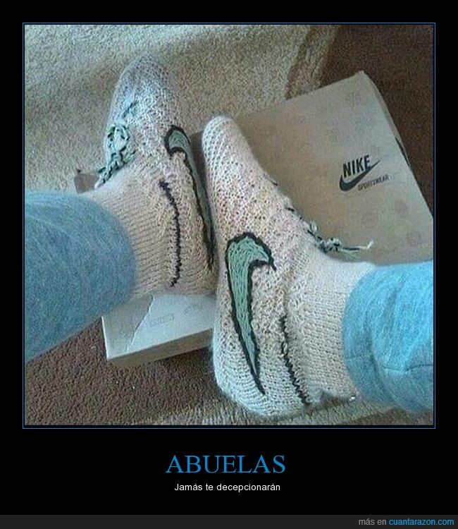 calcetines,nike,zapatos,wow,tejer,abuela