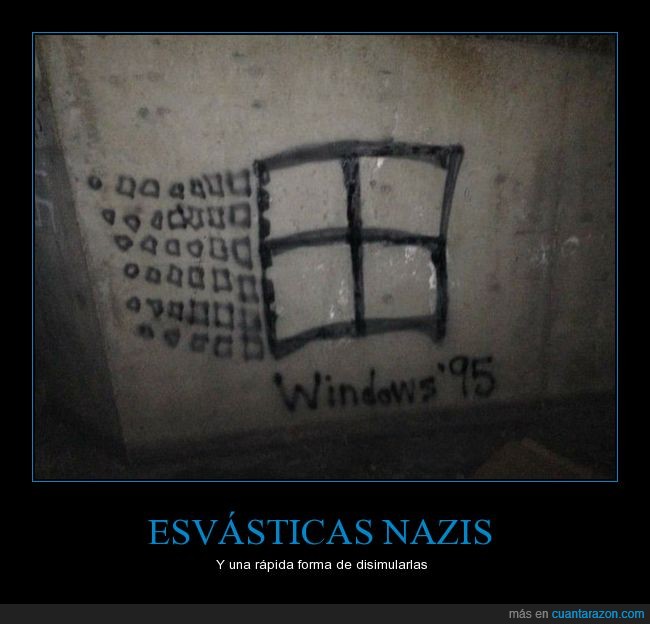 windows,nazi,símbolo,pintada,esvástica
