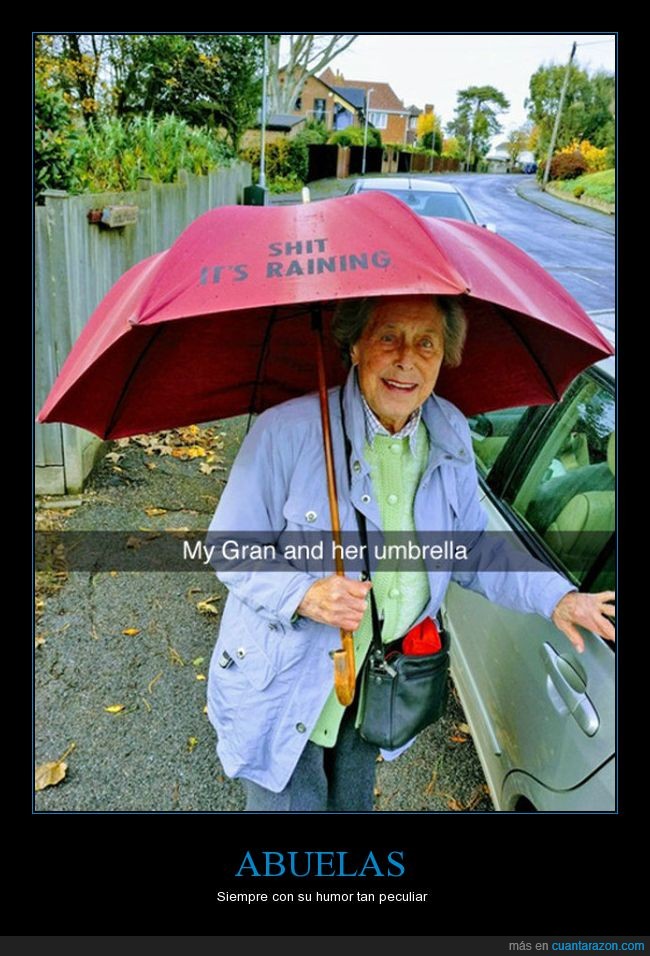 abuela,lluvia,sombrilla