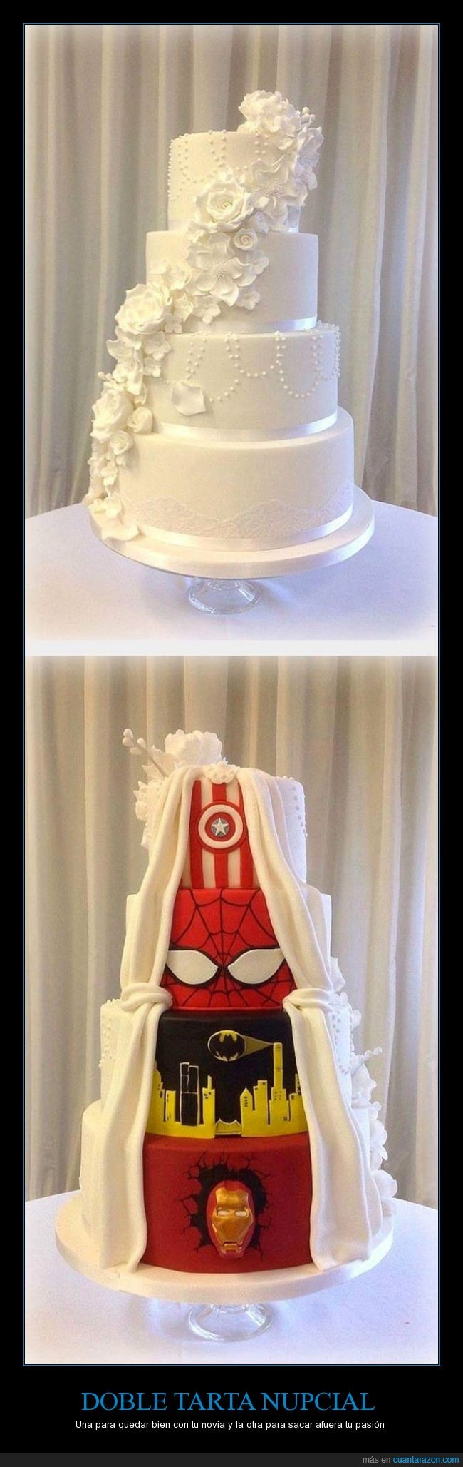 tarta,pastel,Avengers,boda,dos caras