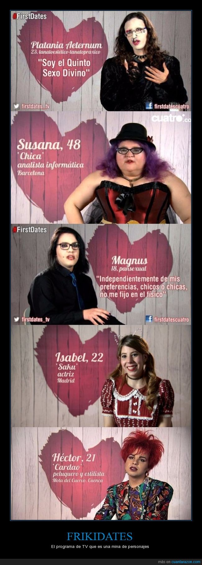 personajes,frikis,first dates