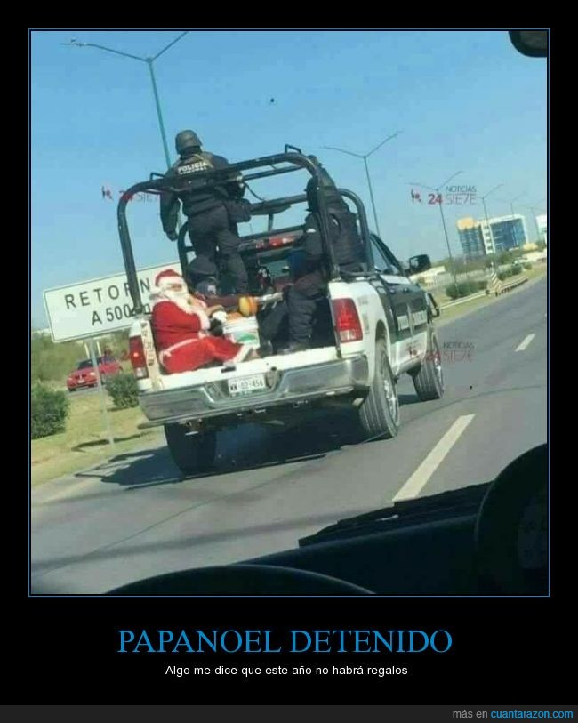 Santa claus,México,papa noel,claus,navidad,policía,detenido