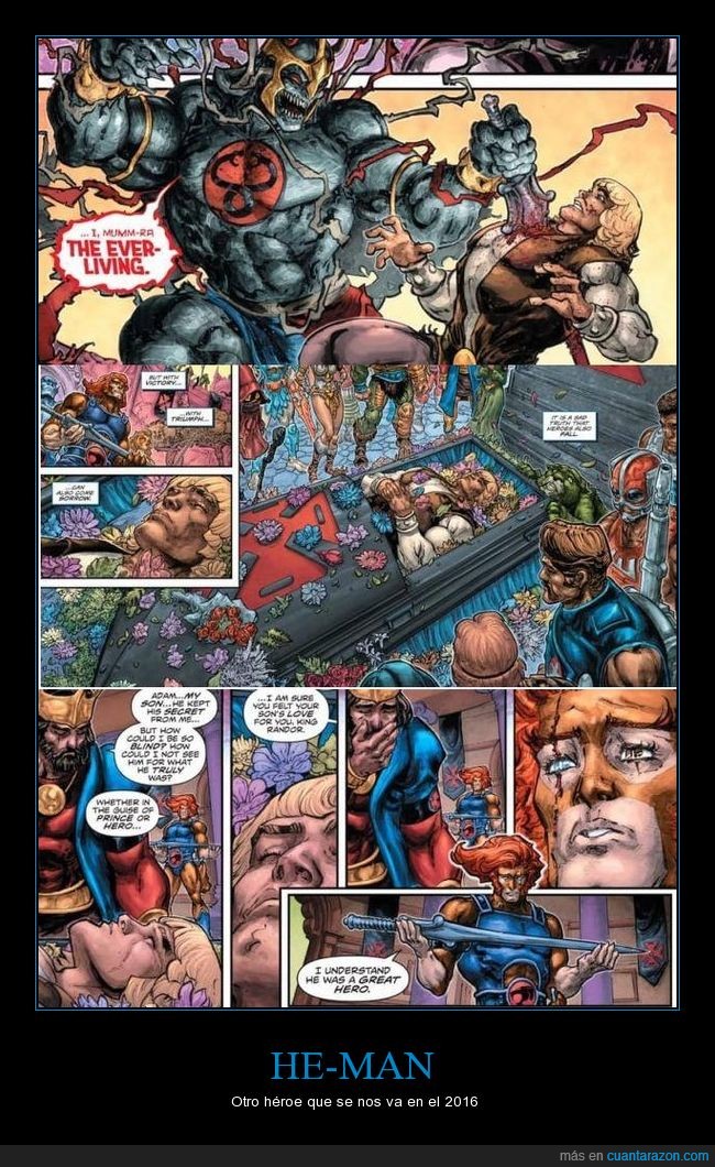cómic,crossover,He-man,Thundercats,funeral,muerte
