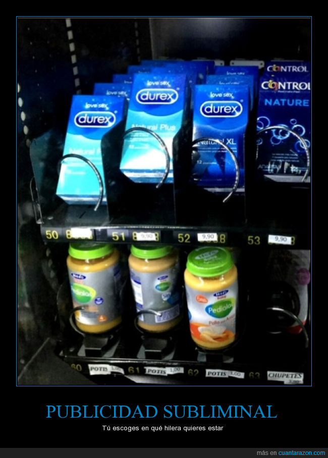 condones,potitos,máquina expendedora