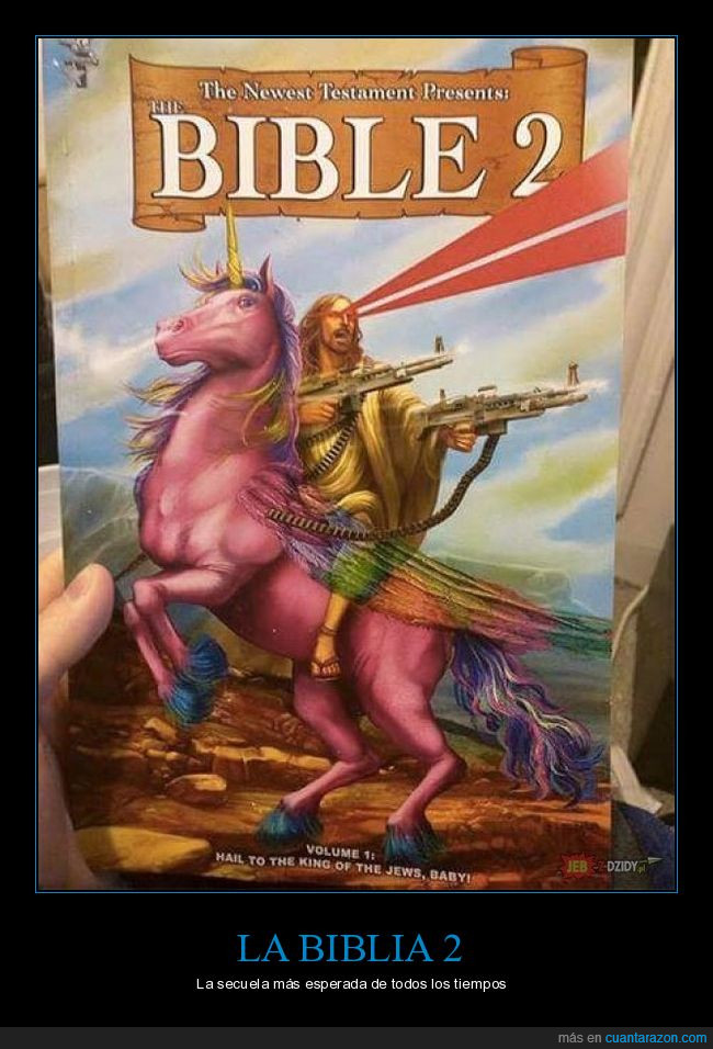 parece fake,la biblia,unicornios,jesús