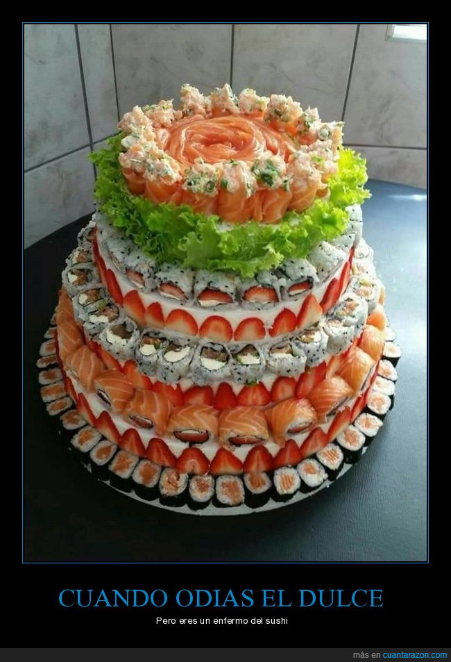 sushi,tarta,comida