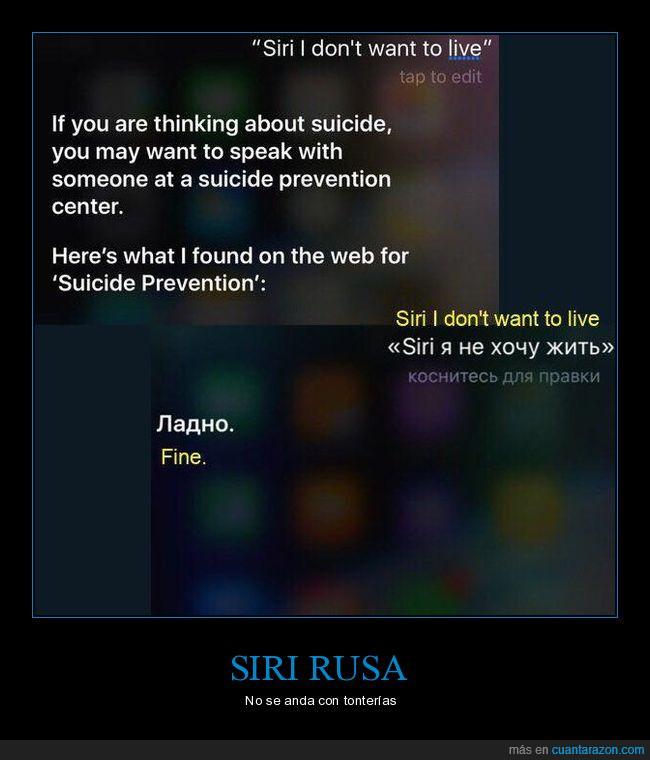 Siri,Rusa,Suicidio