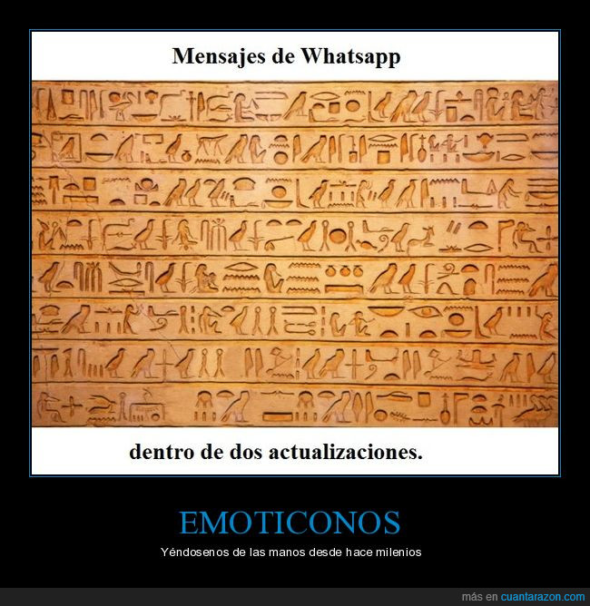 emoticonos,jeroglíficos,whatsapp
