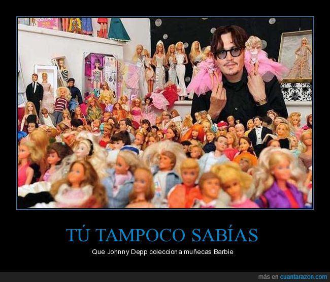 Barbies,colección,Johnny Depp,muñecas,rara