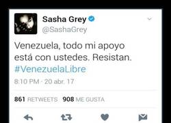 Enlace a La ex-actriz porno Sasha Grey se solidariza con Venezuela pero hay gente que no olvida su pasado