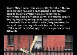 Enlace a La brutal respuesta de los vecinos tras encontrar esta cruz encontrada en calle Gay de Nueva York