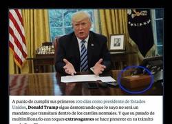 Enlace a Trump tiene un botón de emergencia en su escritorio sólo para pedir...