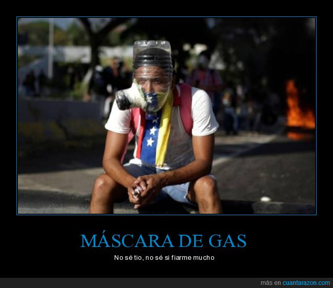 máscara,gas,Venezuela,diy