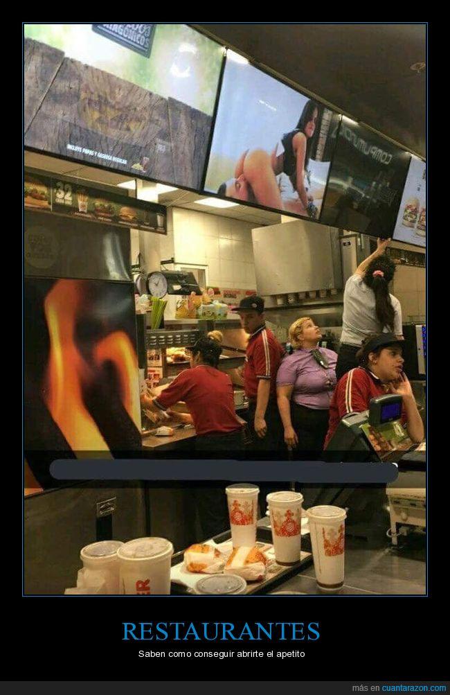 restaurante,pantalla,burger King