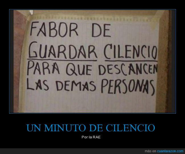 cilencio,ortografía,silencio,rae