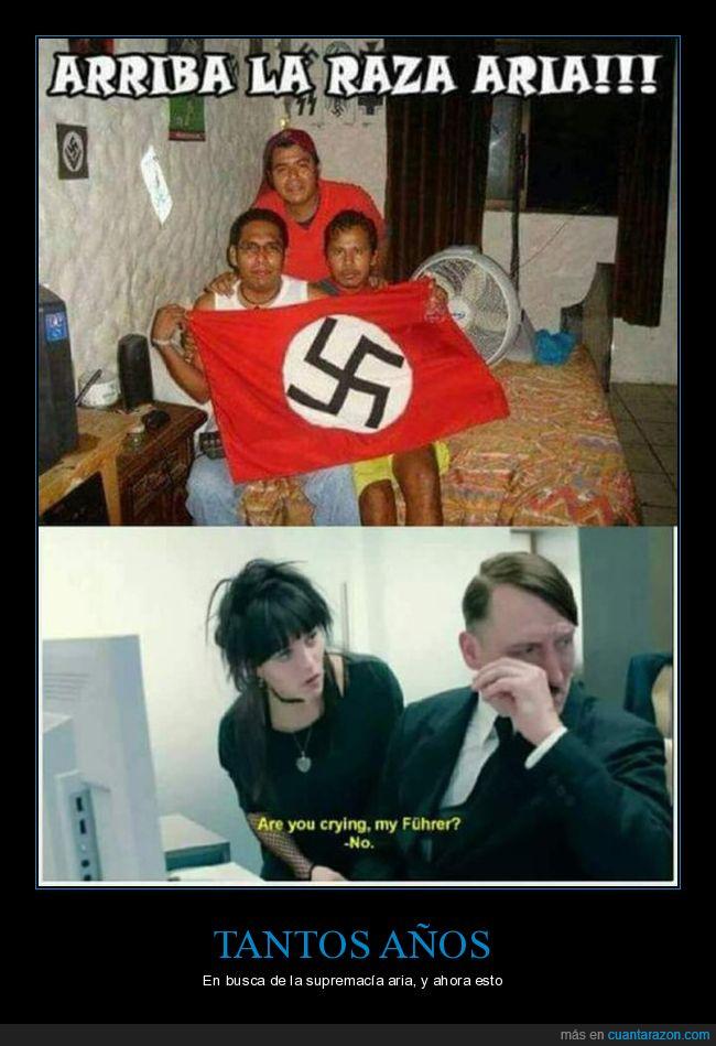 llorar,Hitler,Führer,dictador,estúpidos,bandera,nazi