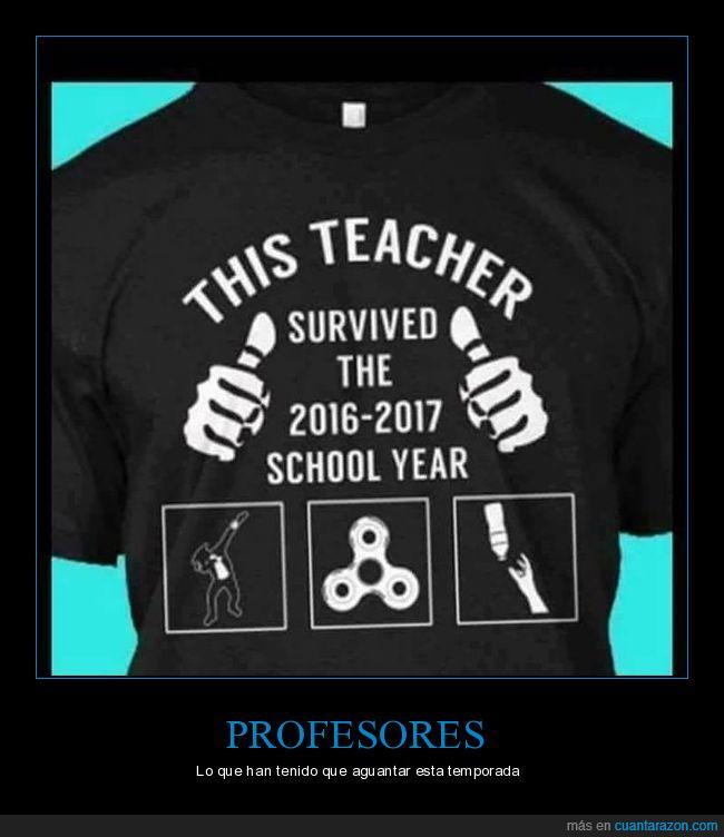 profesor,camiseta,superviviente,bottle challange,dab,spinner