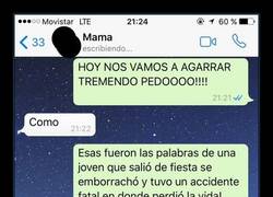Enlace a Cuando te equivocas y le mandas el mensaje a tu madre que era para tu amiga, hay que improvisar