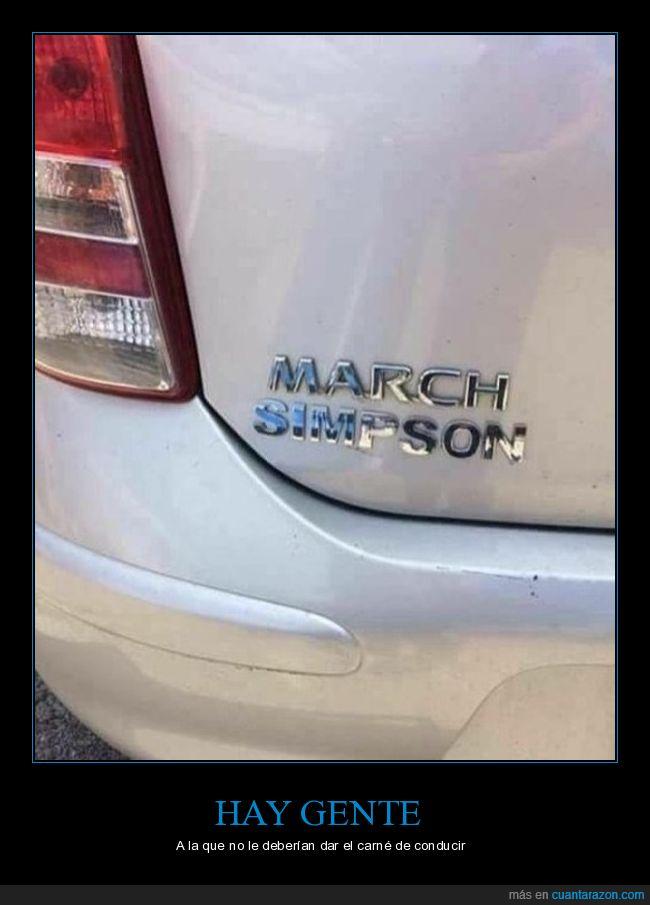 march simpson,coche,logo