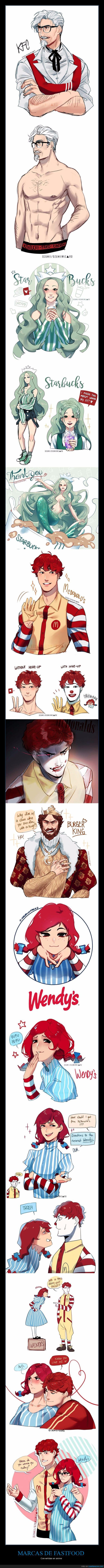 Ilustradora reimagina a estas marcas de fast food como personajes de anime
