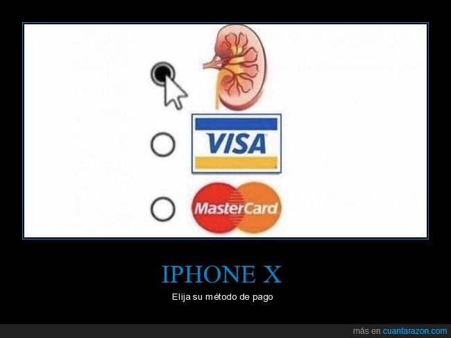 riñon,visa,Iphone