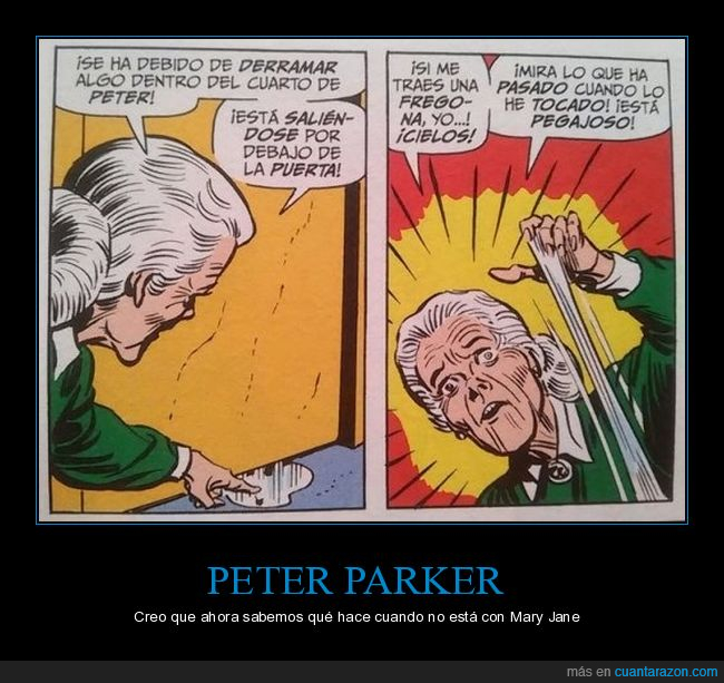 peter parker,spiderman,Mary Jean,puerta