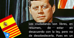 Enlace a Las palabras de JFK que hoy toman mucho sentido en el conflicto España-Catalunya