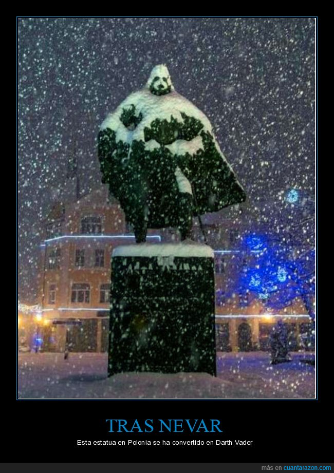 polonia,estatua,nieve
