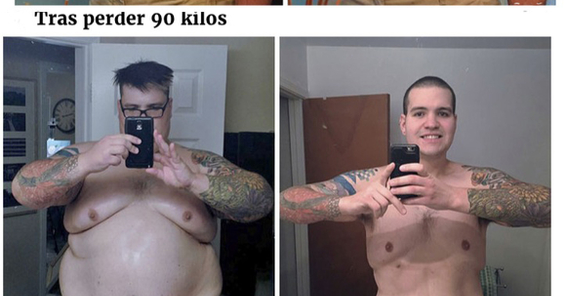 Татуировки до и после похудения