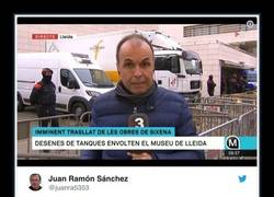 Enlace a Ridículo tremendo de este reportero en Lleida tras liarla con su traducción cutre salchichera