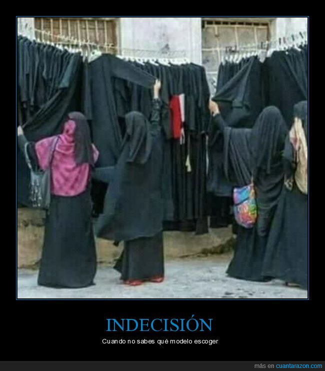 musulmanas,ropa,indecisión,escoger