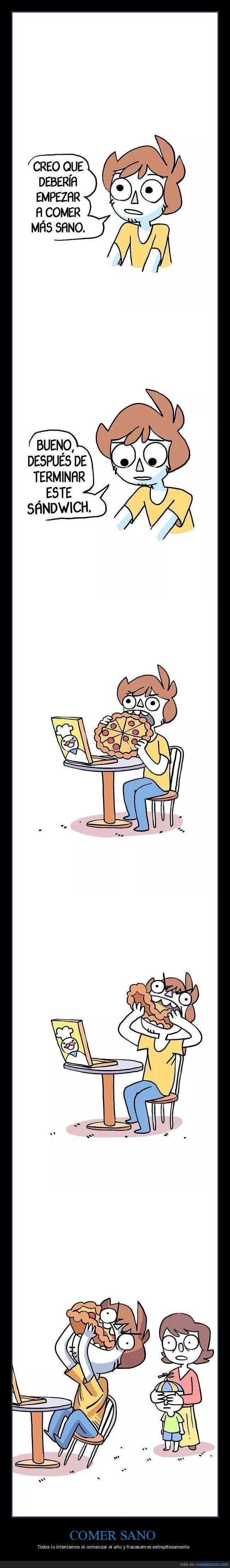 comer,sano,sandwich,pizza