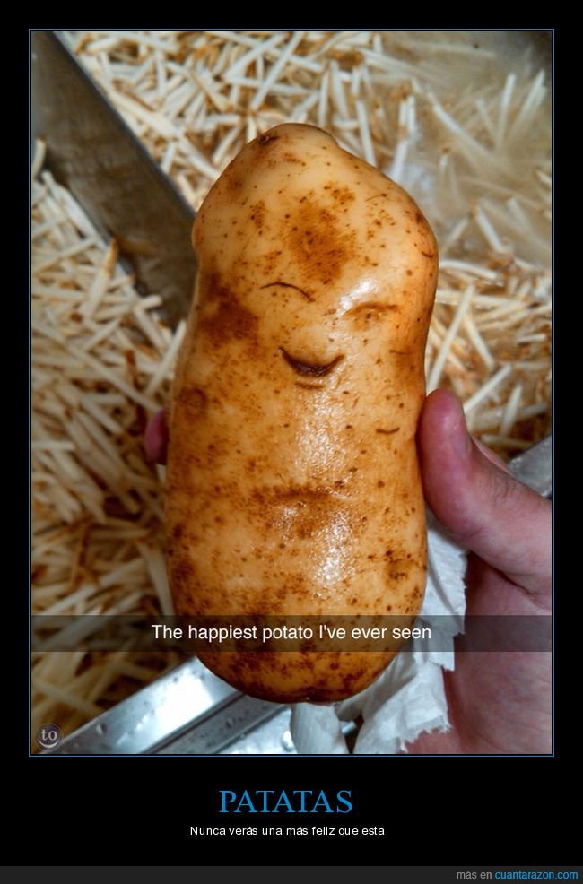 patata,feliz,cara