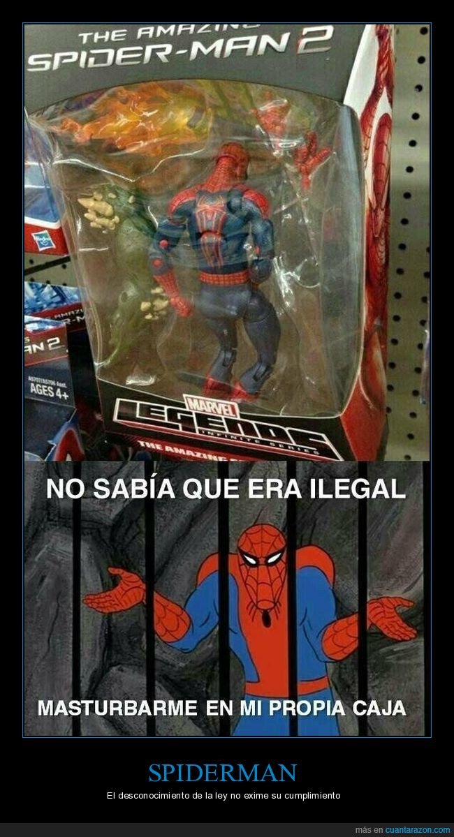 spiderman,caja,ilegal