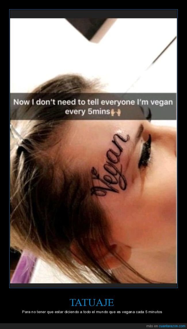 tatuaje,vegana,decir