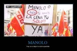 Enlace a La que habrá liado Manolo en la cocina...