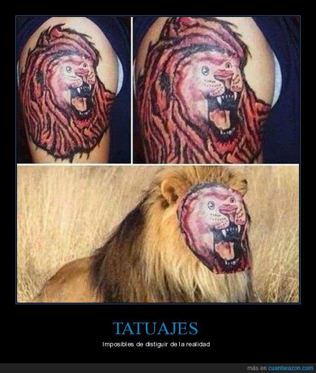 tatuaje,león,fail