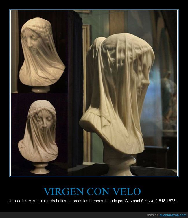 virgen con velo,escultura,giovanni strazza