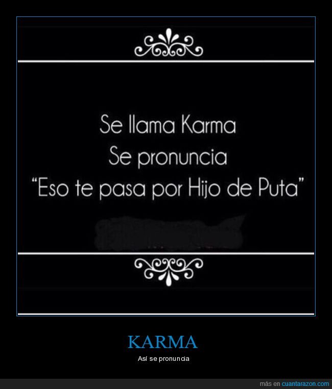 karma,pronunciar