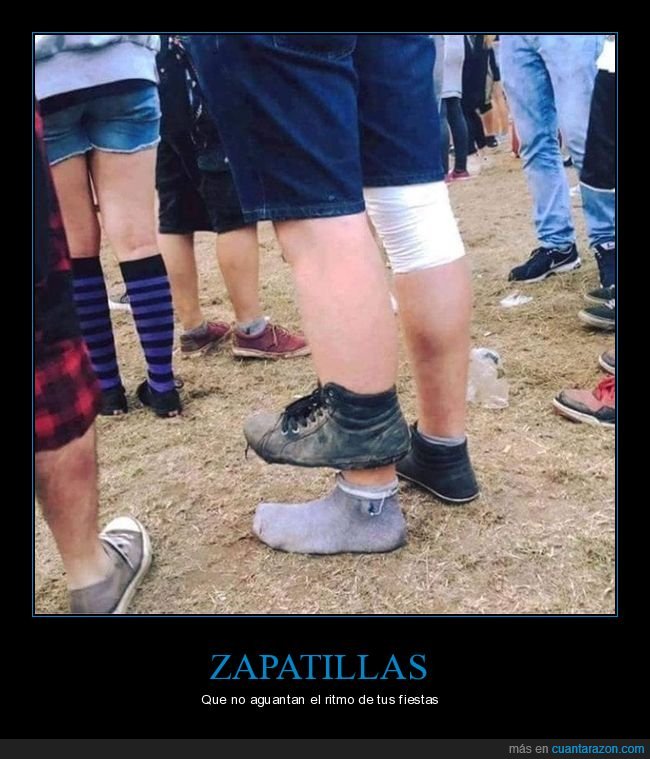 zapatilla,festival,fail