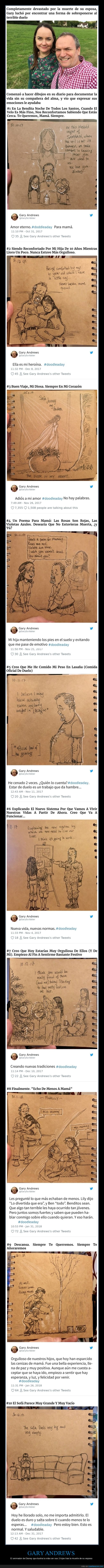 gary andrews,muerte,esposa,ilustraciones