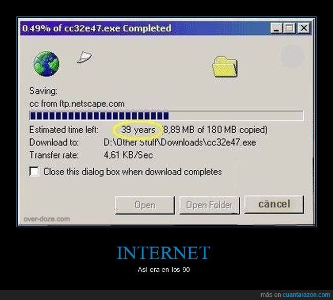 internet,años 90,descarga,años