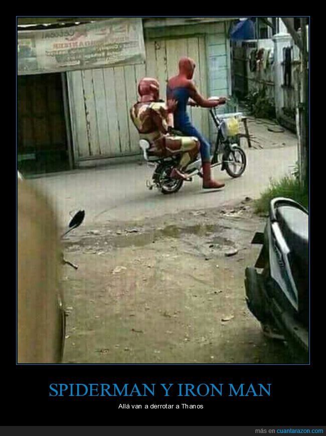 bicicleta,iron man,spiderman