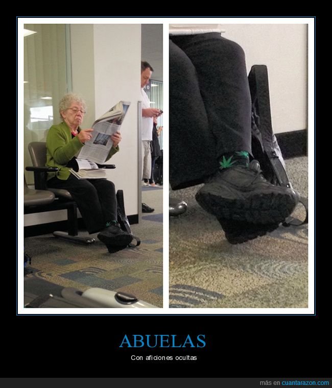 abuela,calcetines,marihuana