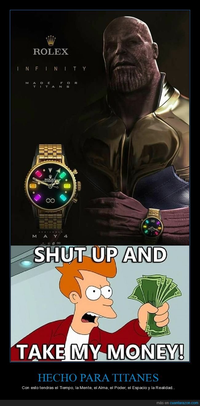 Rolex on sale thanos watch