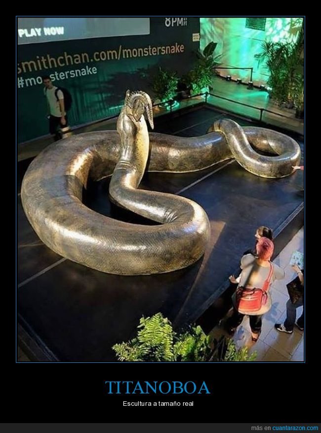 tatanoboa,serpiente,gigantes,escultura